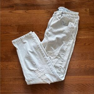 Wild Fable Light Blue Distressed Denim Jeans - Boyfriend Fit